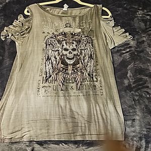 Womans biker bling shirt